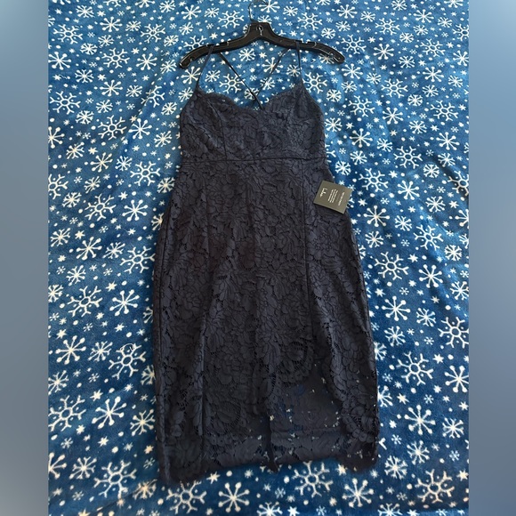 Lulus Flirting with Desire Navy Blue Lace
Bodycon Dress - Picture 6 of 10